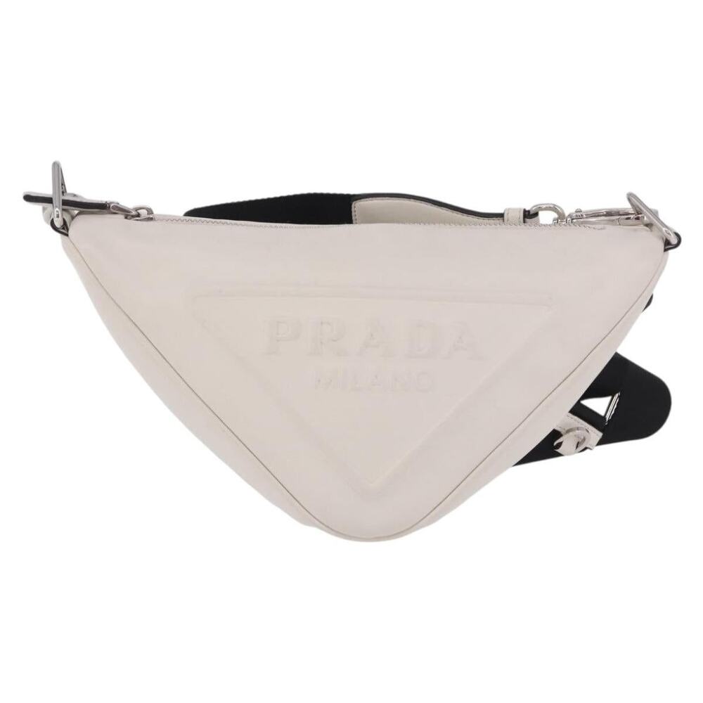 Prada Saffiano Galleria Shoulder Bag White